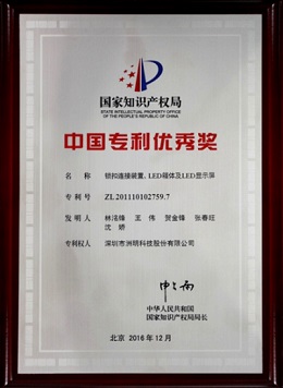 洲明科技 - 中國專利優秀獎